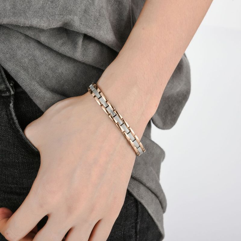 Damenschmuck Beliebtes Titanstahl-Energiemagnet-Damenarmband Edelstahlarmband_voghion.com