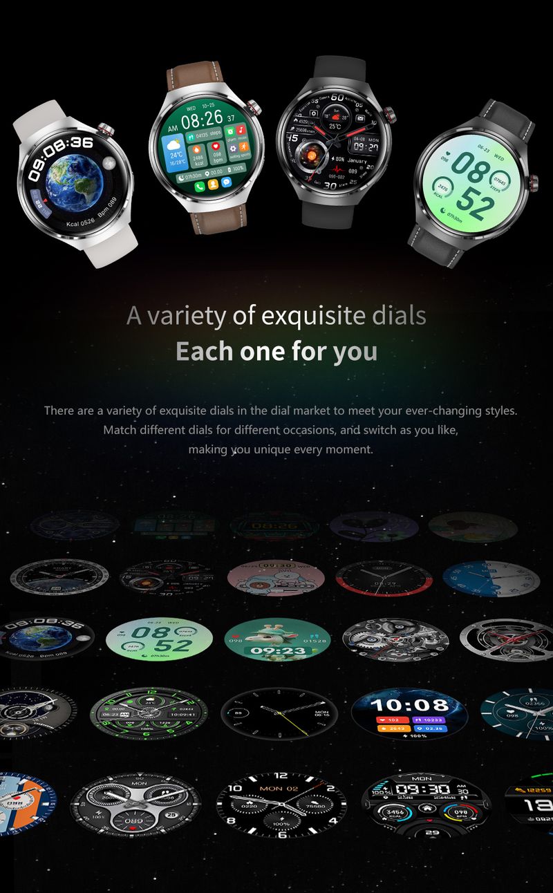 2024 Nouvelle montre intelligente Moniteur de santé de fréquence cardiaque Appel Bluetooth NFC GPS Tracker IP67 Montre intelligente étanche Hommes pour HUAWEI GT4 Pro_voghion.com