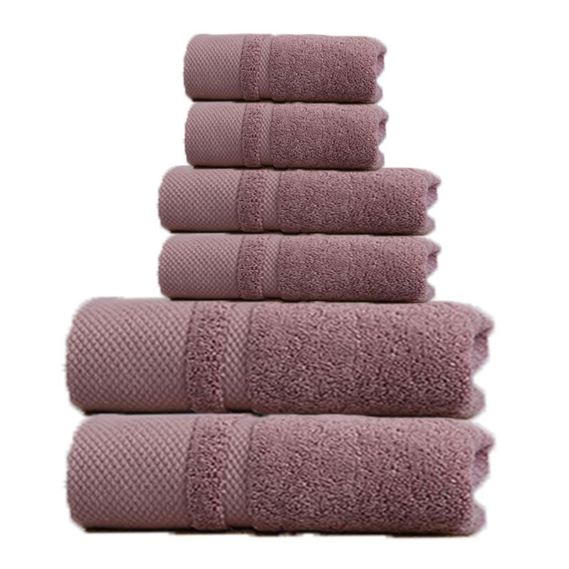 6-Piece Cotton Towel Set - 2 Bath Towels & 2 Hand Towels & 2 Washcloths 100% Premium Combed Cotton Ultra Soft & Highly Absorbent Luxury Hotel Quality_voghion.com