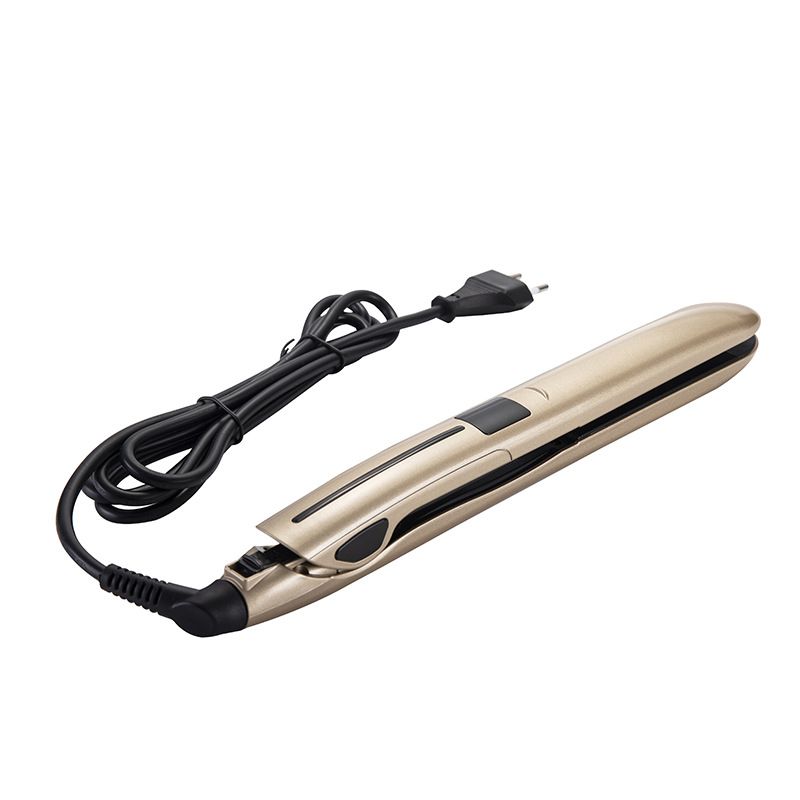 Keramik-Glätteisenplatte, LCD-Glätteisen, 1,0 Zoll, doppelt verwendbar für trockenes und nasses Haar_voghion.com