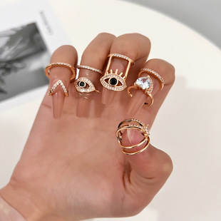 Mulheres de luxo unhas anel moda bowknot junta anel de unhas decoração ponta da arte do prego charme coroa flor cristal strass dedo prego_voghion.com