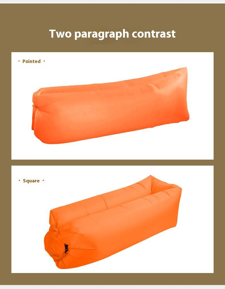 Saco de dormir de playa portátil, sofá de aire individual plegable, sofá inflable con cojín de aire, sofá cama para exteriores_voghion.com
