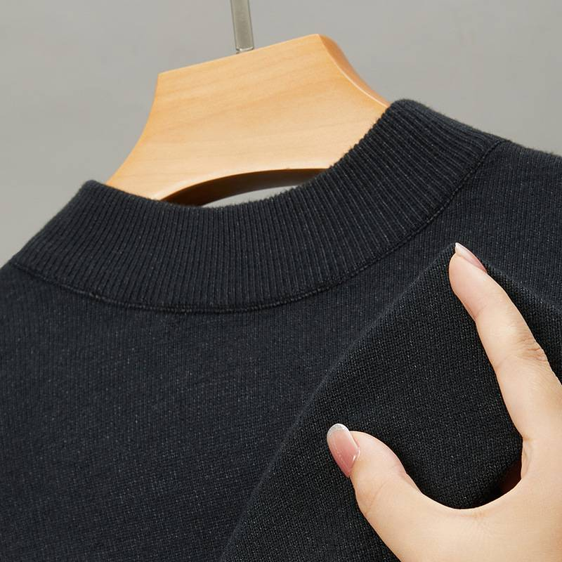 Herrenbekleidung Pullover halber Rollkragen Winter einfarbig Basis Strickpullover junge Männer und Frauen gleichen Stil mehrfarbig mitteldicker Pullover_voghion.com