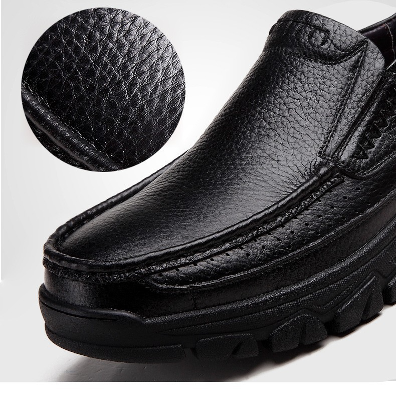 Zapatos de negocios casuales de cuero nuevos de otoño para hombres, ligeros, transpirables y antideslizantes_voghion.com