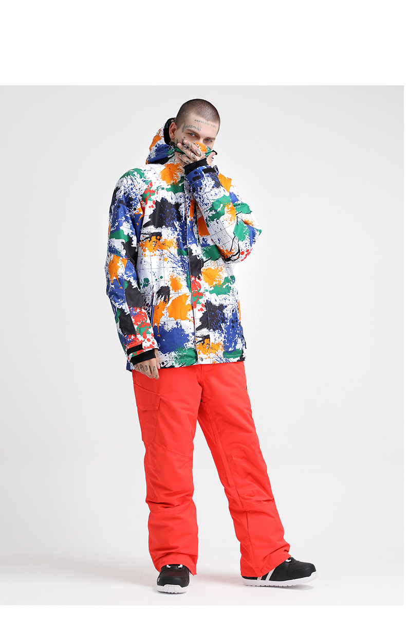 Pánské lyžařské oblečení z Jižní Koreje, silný teplý sněhový oblek, větruodolný, nepromokavý, dvojitý snowboardový snowboardový oblek pro muže_voghion.com