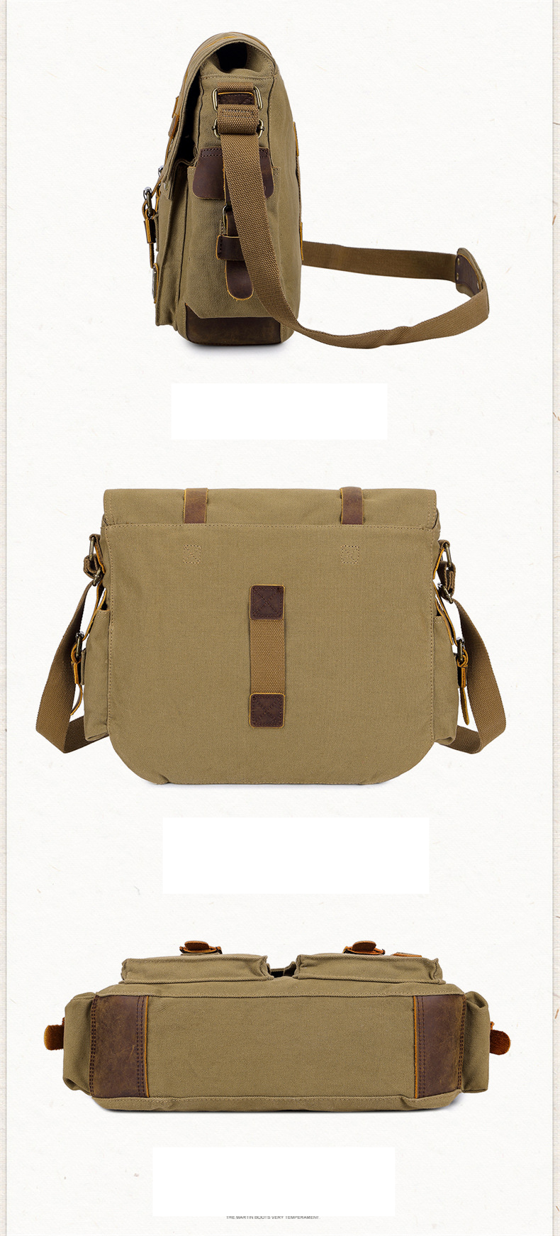 Sedmibarevná bavlněná taška přes rameno, módní pánská nadměrná 17palcová počítačová taška, venkovní volnočasová plátěná taška přes rameno_voghion.com