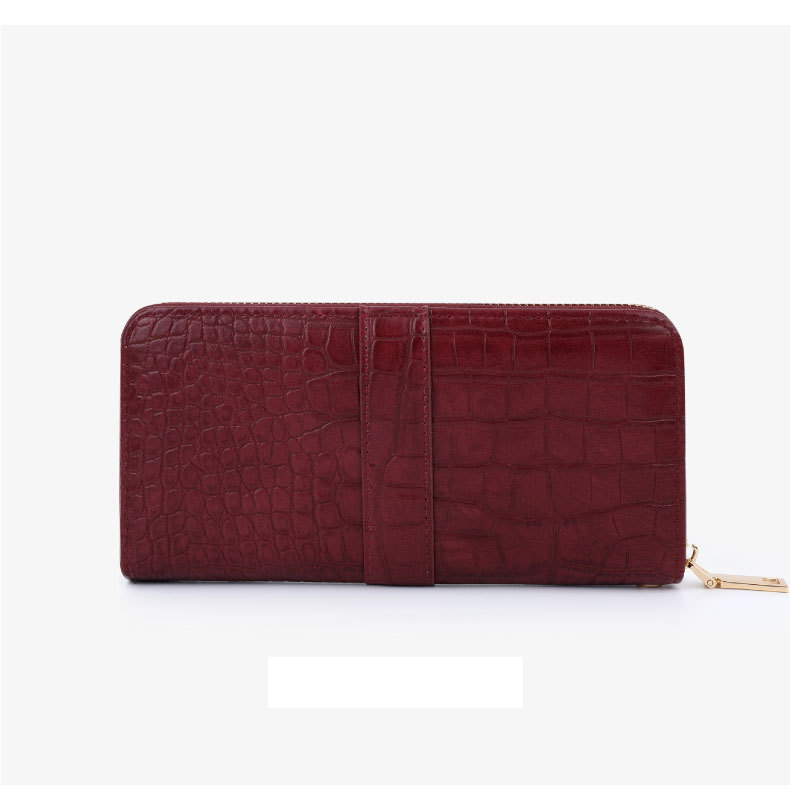 Damen Geldbörse Alligator Print Geldbörse Reißverschluss Clutch Mode Damen Lange Geldbörse Tasche Brieftasche_voghion.com