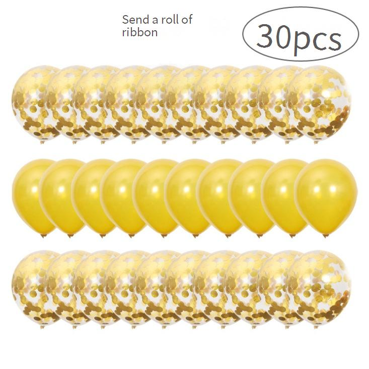 Zabavni pripomočki, rožnato zlati bleščičasti konfeti baloni, kombinacija kompleta, dekoracija za rojstni dan, poročni aranžma, 12-palčni 2,8g lateks balon_voghion.com
