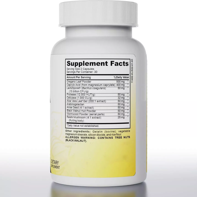 Candida Cleanse – Unterstützung für Darm und Dickdarm (60 Kapseln) – Für Männer und Frauen_voghion.com