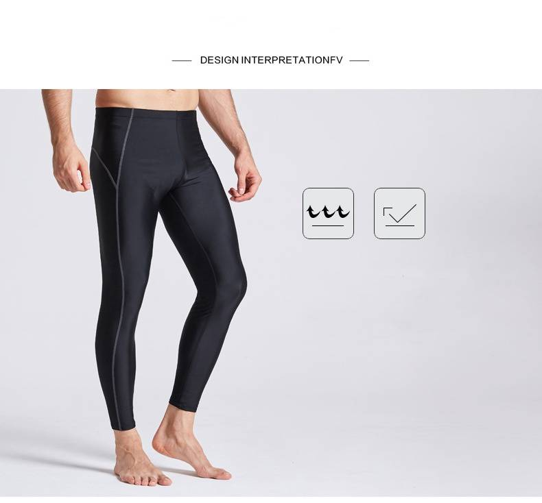 Traje de baño largo de secado rápido, protección solar, impermeable, para competición, para hombre, para esnórquel y surf._voghion.com