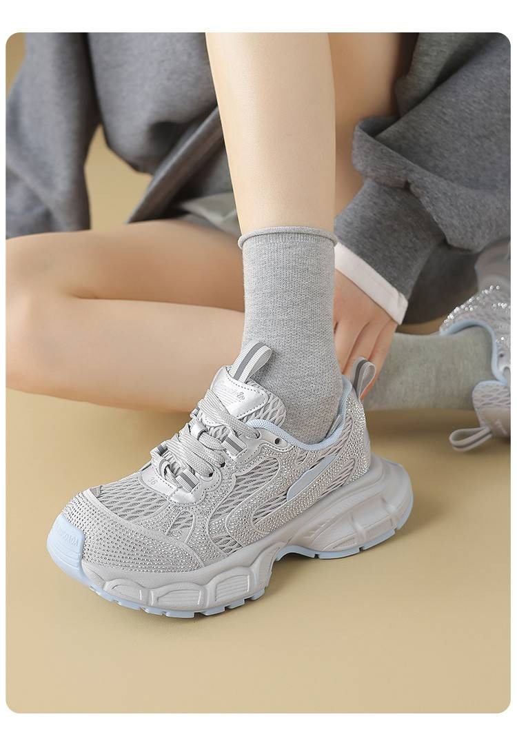 Cameido Women's Silver Ultra-Fine Round-Toed Casual Shoes For Daily Commuting_voghion.com