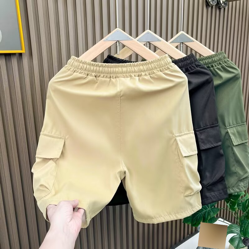 Herren-Arbeitsshorts, Sommer, leichte, lässige Cargo-Shorts mit mehreren Taschen, lockere Passform, gerades Bein, atmungsaktive 5-Zoll-Shorts_voghion.com