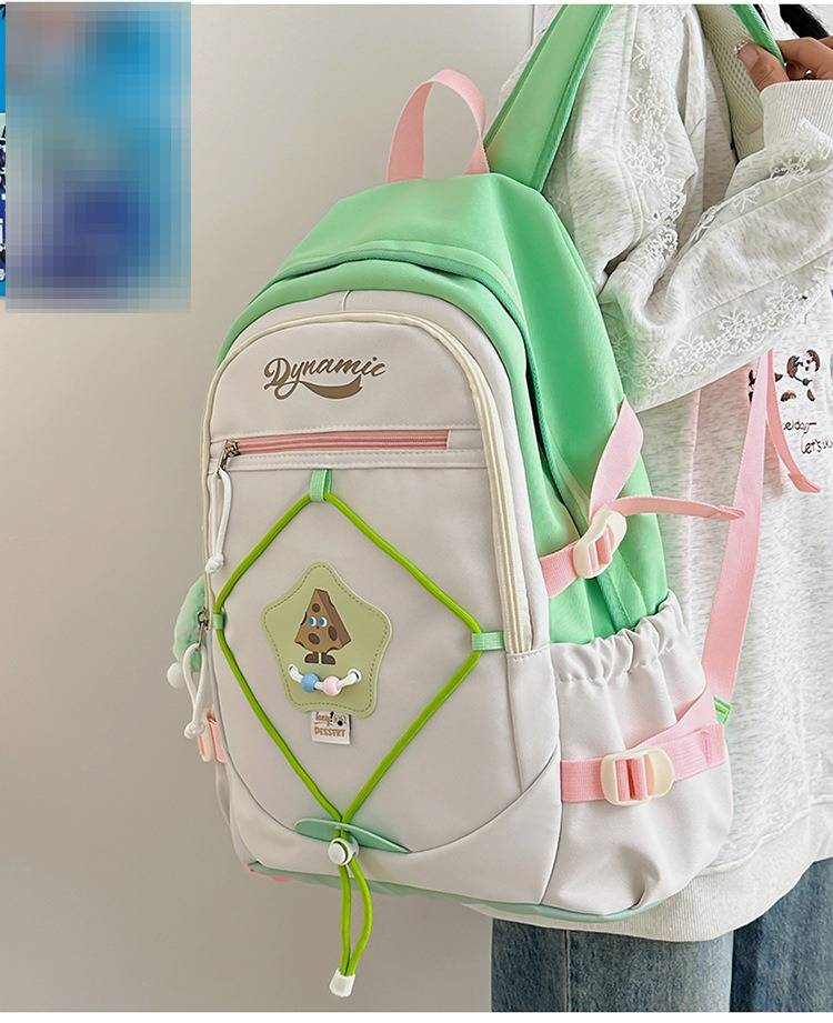 Trendy Unisex Nylon Backpack With Breathable Design - Lightweight School Bag For College Students In Multiple Colors_voghion.com