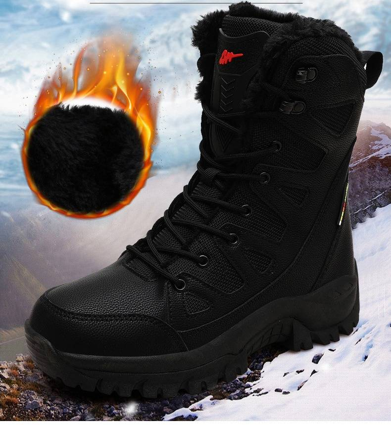 Men's & Women's High Top Winter Boots - Waterproof Snow Boots With Fleece Lining For Outdoor, Hiking, And Casual Wear - Multiple Colors & Sizes_voghion.com