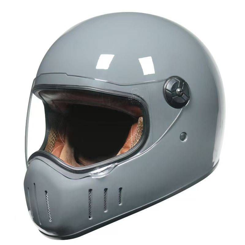 Casco da moto vintage con certificazione 3C – Casco integrale classico retrò per uomo e donna – Materiale ABS con diverse opzioni di colore e visiera_voghion.com