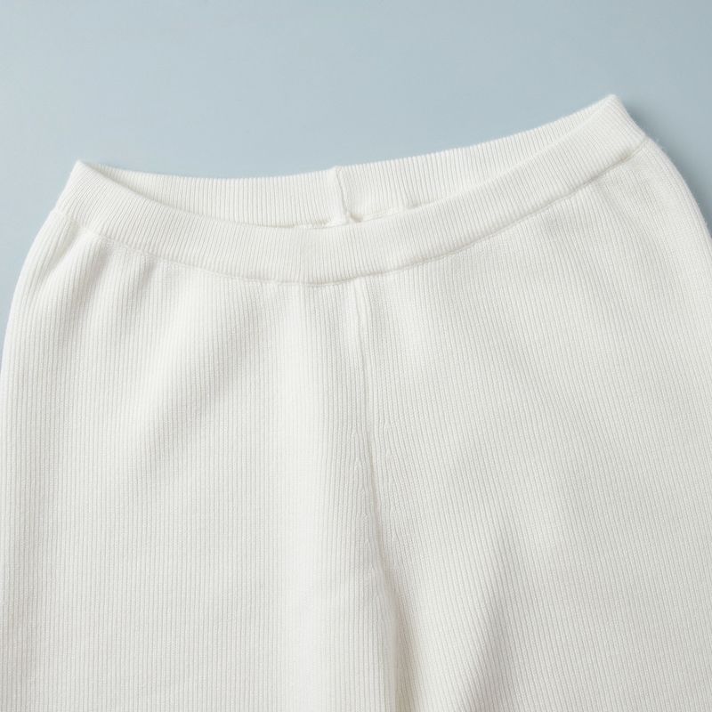 Knitted Long Sleeve Wide Leg 2025 Autumn Winter New Zipper Jacket Pants Casual Set_voghion.com