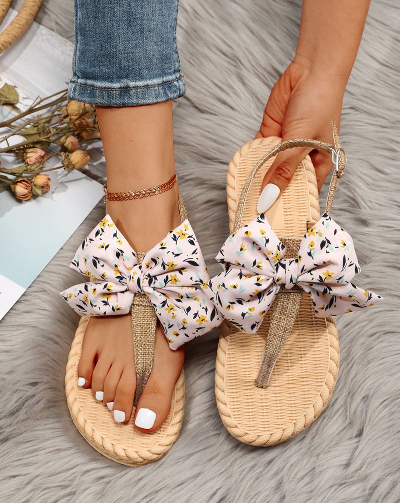 Naiste kingad, uued suvised kalasabamustriga naiste sandaalid, köie allosaga klambriga, moodsad sise- ja välistingimustes kasutatavad roosad rippuvate helmestega lipsusandaalid_voghion.com