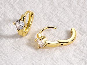 14K Gold Plated Lightweight Earrings Sets For Multiple Piercing, Hypoallergenic Huggie Gold Hoops Earrings For Women Jewelry_voghion.com