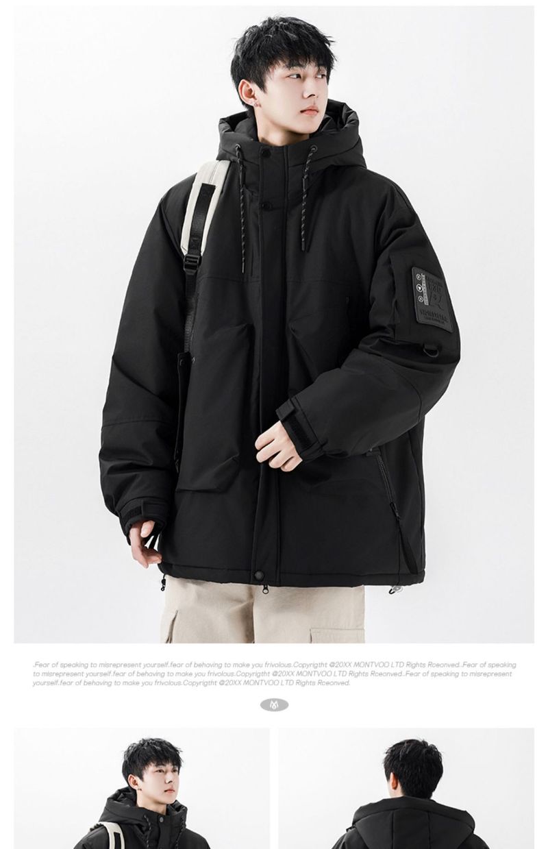 Giacca invernale da uomo Three Proof Down Jacket, nuova, spessa, leggera, calda, da sci all'aperto, alla moda_voghion.com