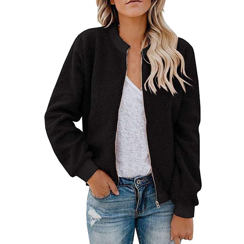 Fleecejack met rits voor dames - comfortabele winteroutfit met zachte sherpavoering, lichtgewicht en warm, casual streetwear_voghion.com