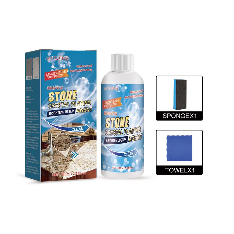 Stone countertop crystal plating agent, kitchen quartz tile scratch repair cleaning stains brightener_voghion.com