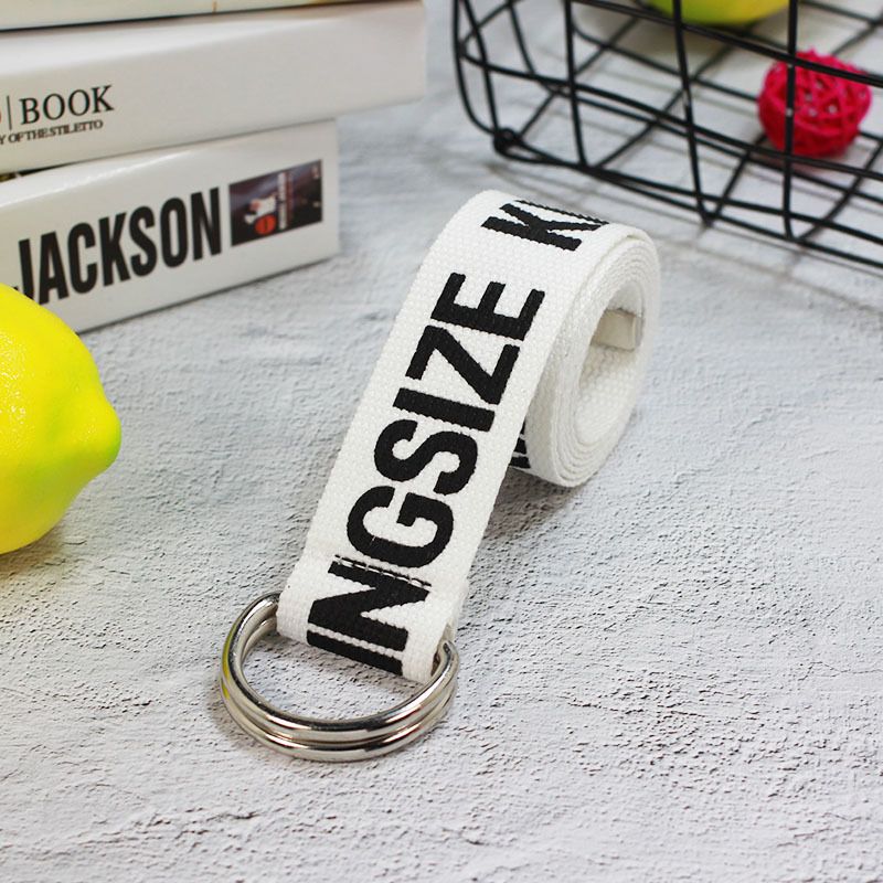 Korean Version Trendy Versatile Women's Nylon Canvas With Printed Double Loop Buckle For Male And Female Student_voghion.com