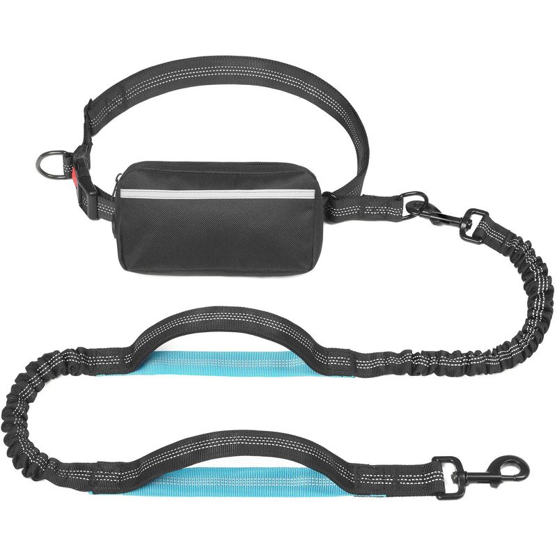 Pet Supplies Multifunctional Running Waist Bag Reflective Pull Leash Elastic Dog Rope_voghion.com