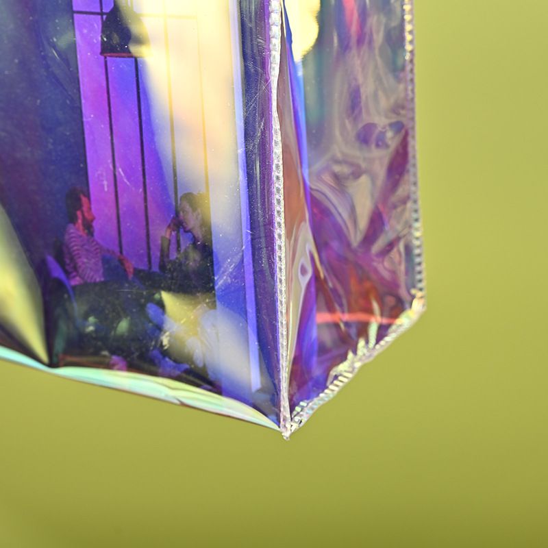 PVC Laser Shooter Tote Transparent Shopping Advertising Promotion Fashion Colorful Companion Gift Bag_voghion.com