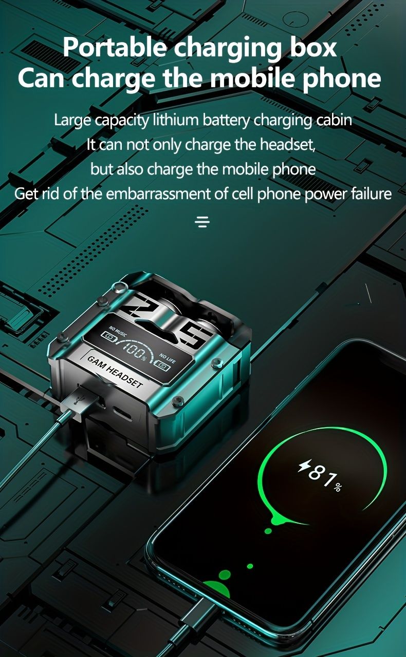 New TWS Wireless Earphone For Gaming Sports Music_voghion.com