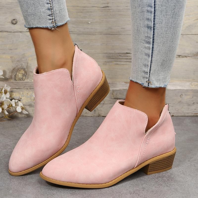 Autumn Women's Shoes Short Boots and Ankle Boots Round Headed Single Boots Boots_voghion.com
