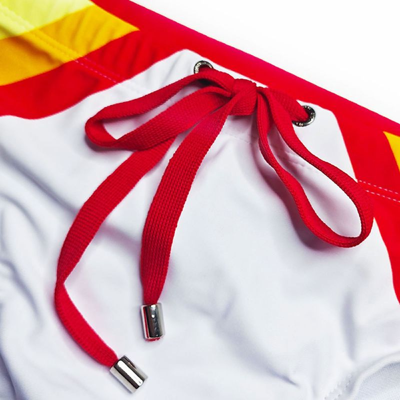 UXH Rainbow New Swim Trunks With Cup Sexy Close-fitting Quick-dry Sports Triangle For Men_voghion.com