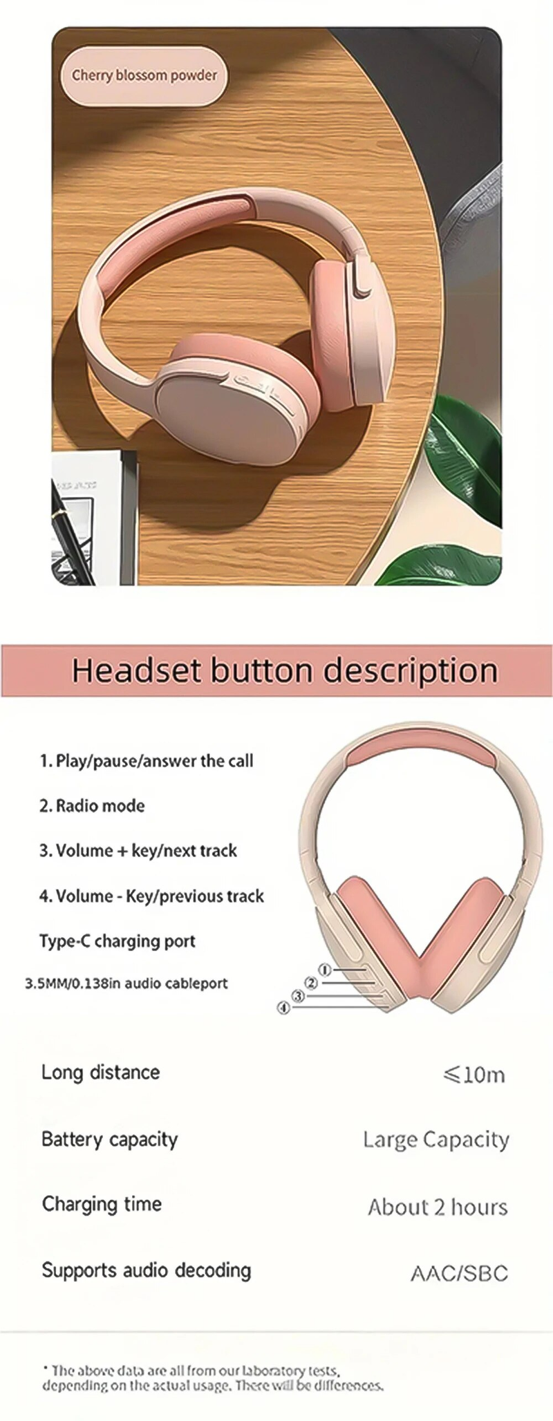 P2961 Bluetooth Headphone Over Ear Stereo Hifi Headset Real Wireless Sports Earphone Tf/Aux Music Player With Microphone_voghion.com