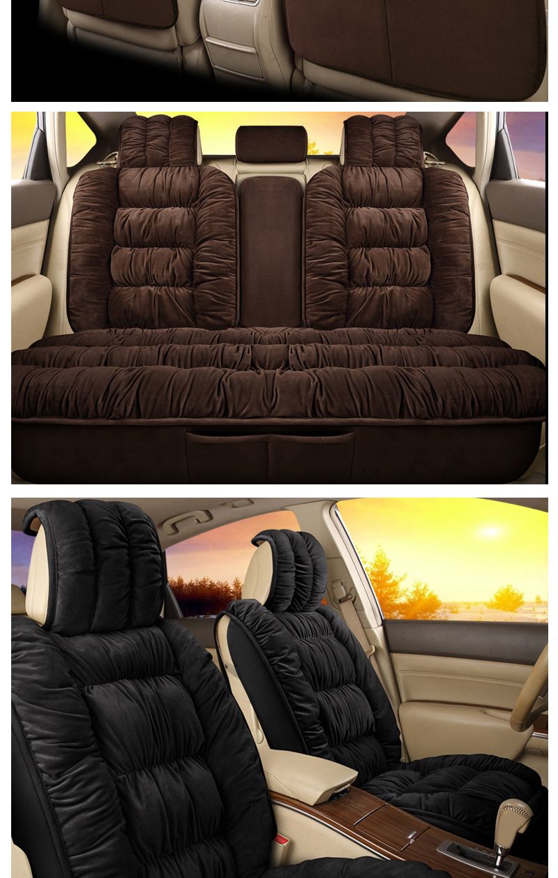 Plush Car Cover Universal Covers Protector Automobiles Seat Cushion Warm Carpet Mat Winter Seat-cover Car-Styling_voghion.com