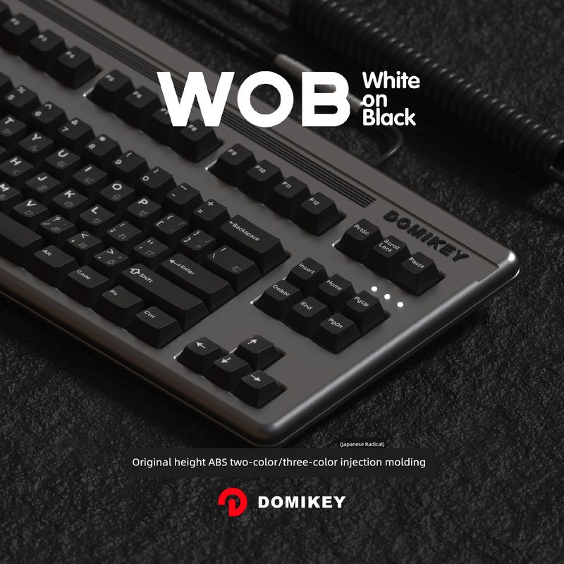 „Domikey“ originalaus aukščio juodas dviejų/trijų spalvų liejimo klavišų dangtelis, „Nical“ klaviatūra, D, kasdienis šakninis simbolis_voghion.com