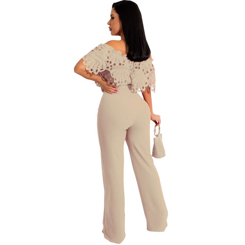 Europeisk och amerikansk sexig fashionabel enfärgad jumpsuit med tubtopp_voghion.com