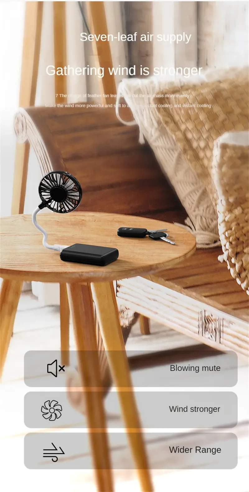 Neu Mini Stille Büro Tisch Kleine Kühler Sommer Tragbare Lüfter USB Aufladbare_voghion.com