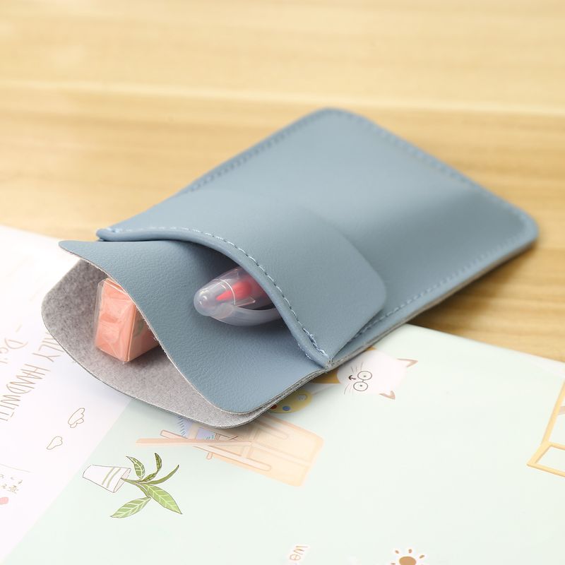 Creatieve PU leren etui met grote capaciteit, dubbele duurzame draagbare etui met zak, multifunctionele dokters- en verpleegsterspen_voghion.com