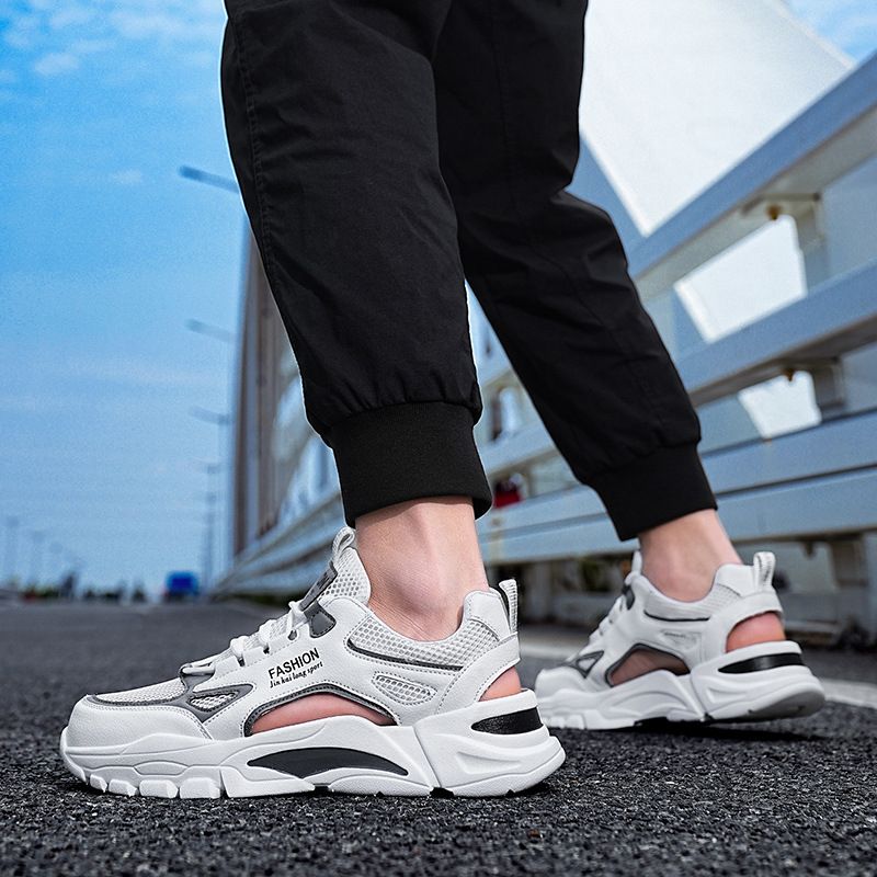 Lächelnd begrüßen wir den Sommer 2025: Mesh-Sportsandalen mit Riemen vorne und höhenverstellbaren Zehenkappen für Herren_voghion.com