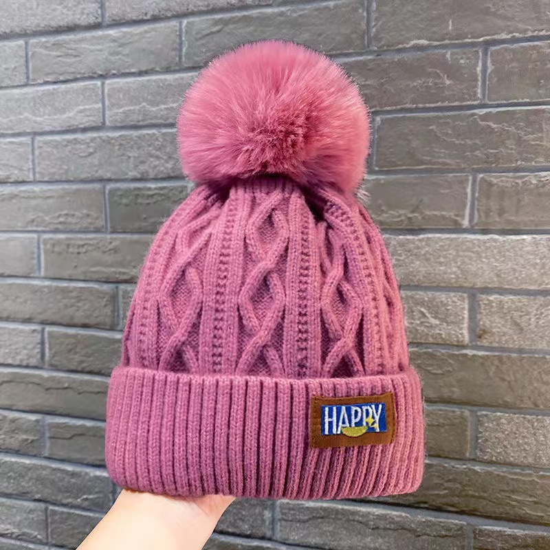 Winter new cashmere warm woolen hat cold hat fashion simple face small knitting_voghion.com