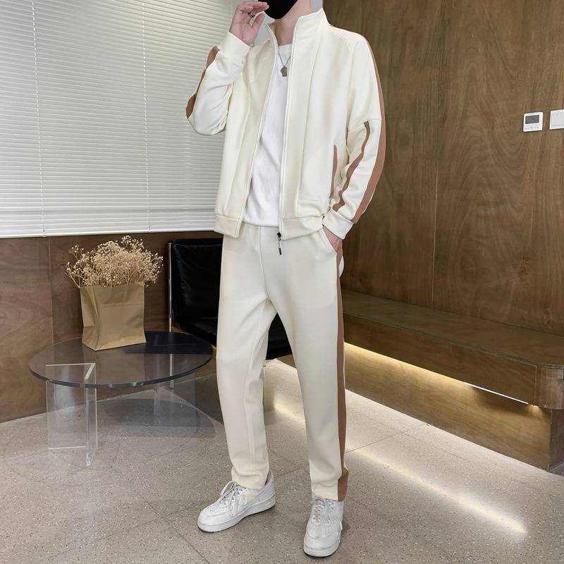 Men's Clothing Stand Collar Jacket For Men In Spring And Autumn, All Match Casual Color Matching Jacket_voghion.com