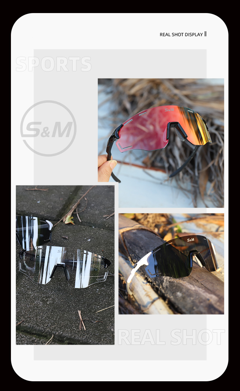 Occhiali da ciclismo Occhiali da sole sportivi Occhiali da ciclismo Occhiali da corsa polarizzati Fotocromatici Mountain Bike Pesca Piccoli_voghion.com