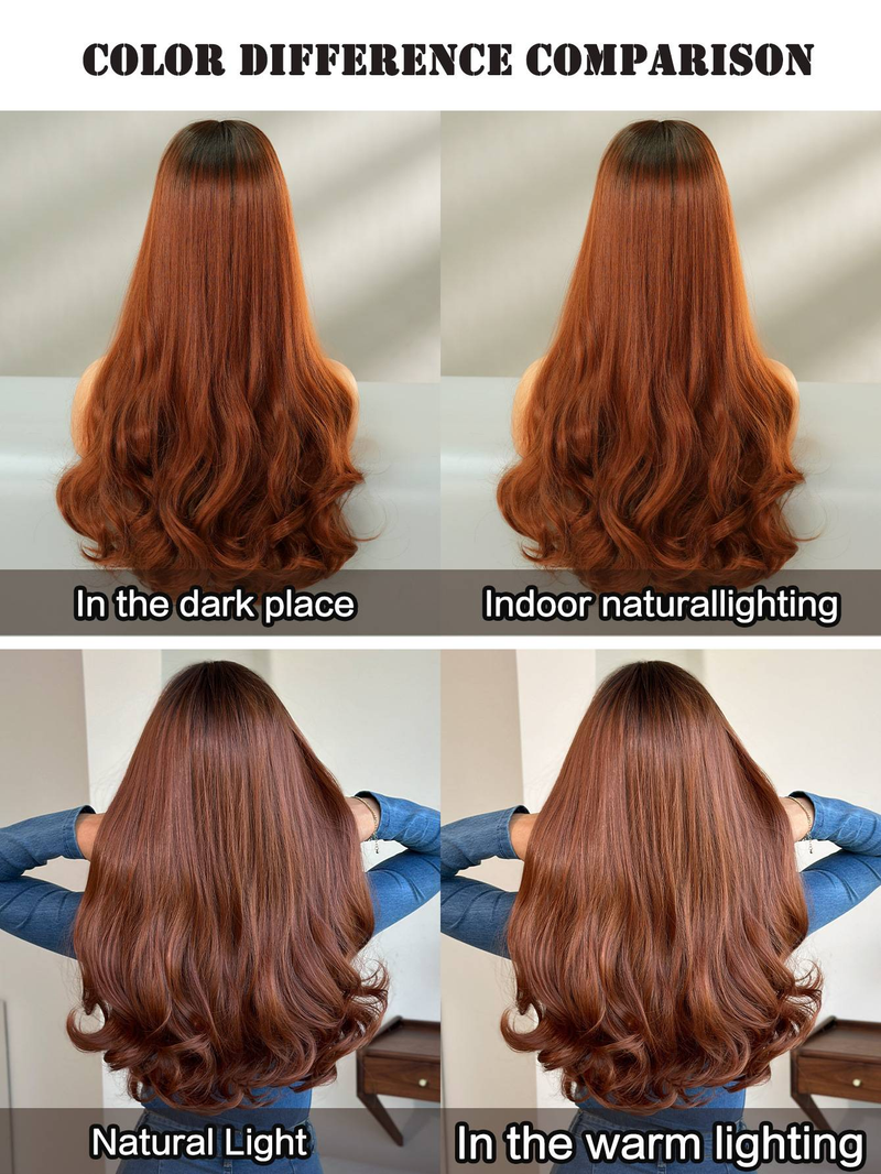 Parrucca da donna castana, lunga e riccia, con parrucca intera ondulata e soffice_voghion.com