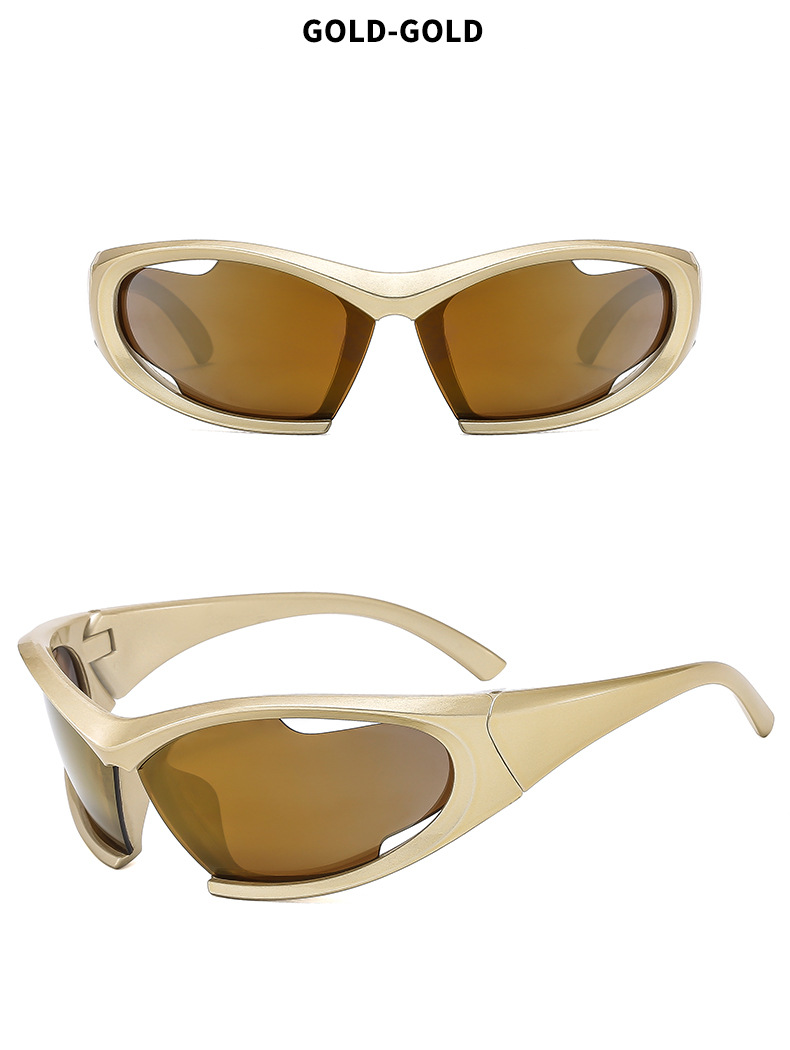 Men's Sunglasses New Style Mountaineering Hollow Sunglasses Fashion Outdoor Cycling Glasses Personality Running Windproof Goggles_voghion.com