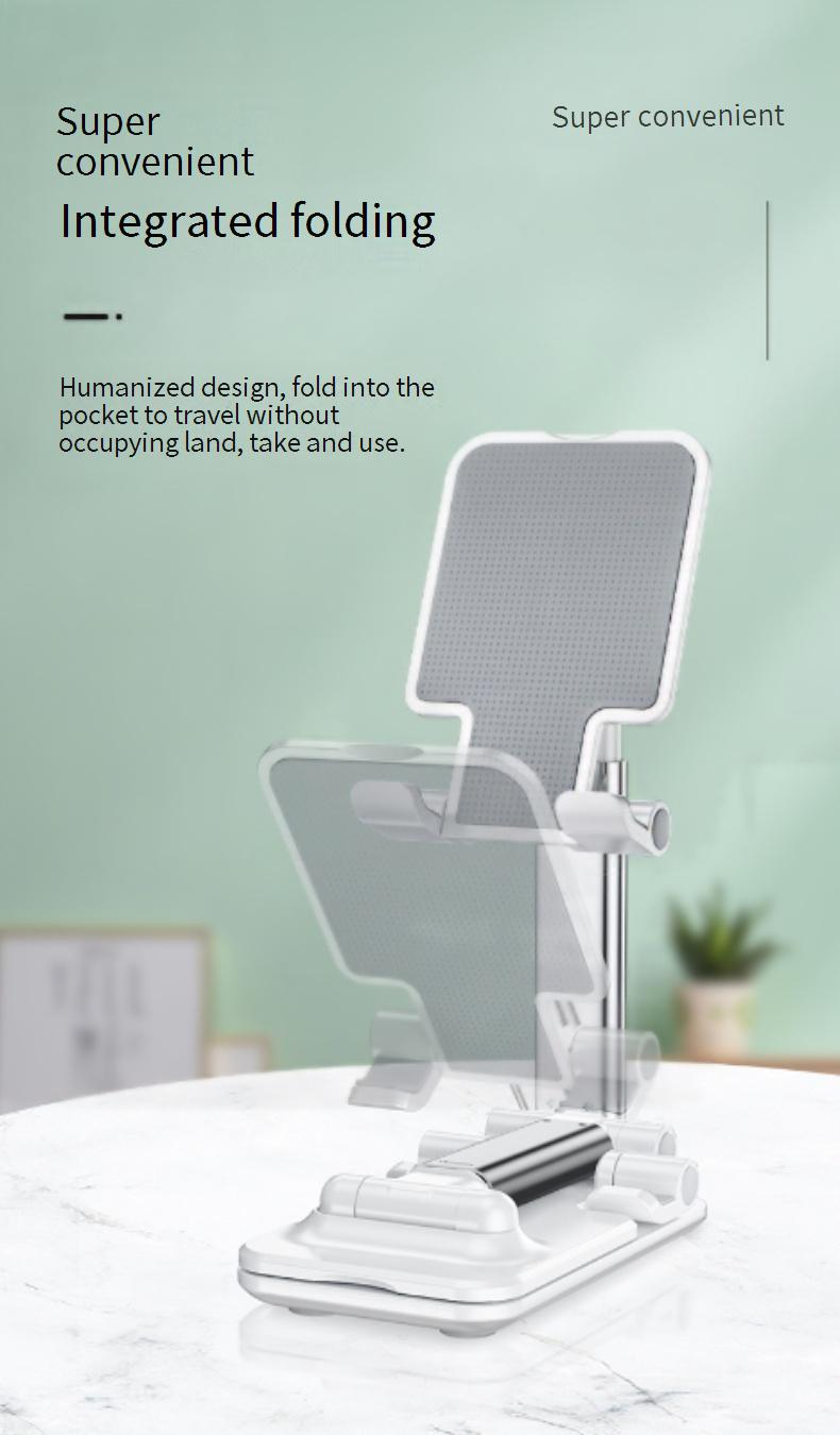 Adjustable Foldable Phone Stand Holder For Desk, Tablet, Lazy Use, Portable For Live Streaming And Online Classes_voghion.com