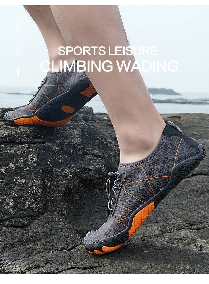Zapatos acuáticos descalzos para hombre y mujer: zapatos acuáticos de cinco dedos de secado rápido con suela de goma antideslizante, ligeros y transpirables._voghion.com