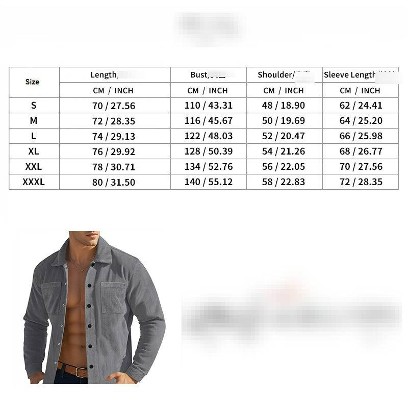 Lässige einfarbige Cord-Cardiganjacke mit Knöpfen, europäische und amerikanische Strickjacke_voghion.com