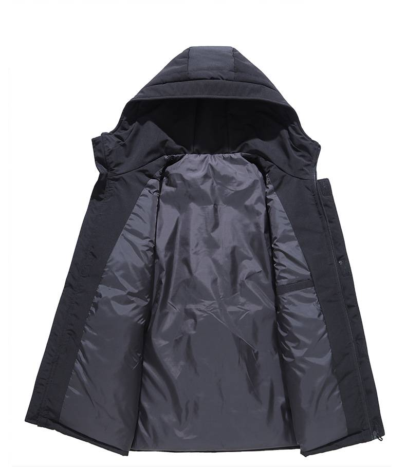 Kälteschutzkleidung, Herren-Winter-Kurzarbeitsjacke, Kapuzenjacke für junge Männer_voghion.com