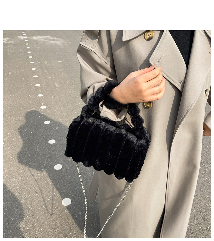 Borse da donna, piccola borsa quadrata da donna, nuova moda autunnale e invernale, borsa a cuscino, elegante borsa a mano, borsa a tracolla in peluche testurizzata_voghion.com