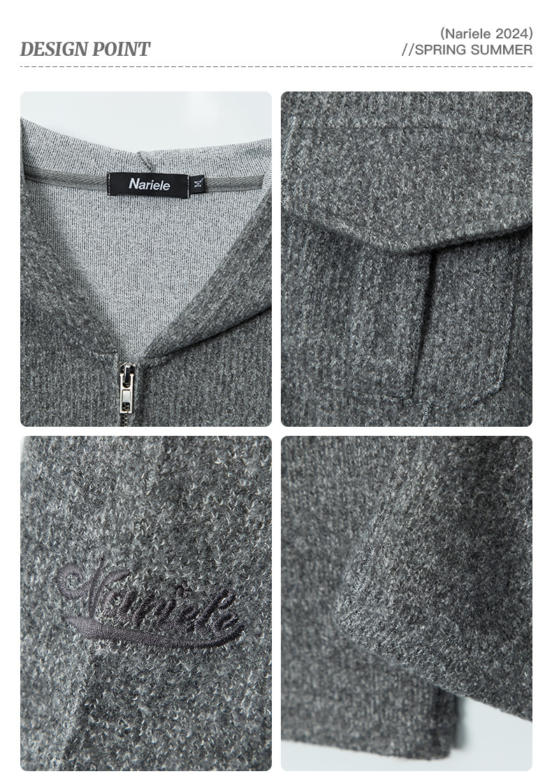 Abbigliamento da donna Felpa con cappuccio e zip da donna - Top corto a maniche lunghe con vestibilità attillata e dettaglio tasca_voghion.com