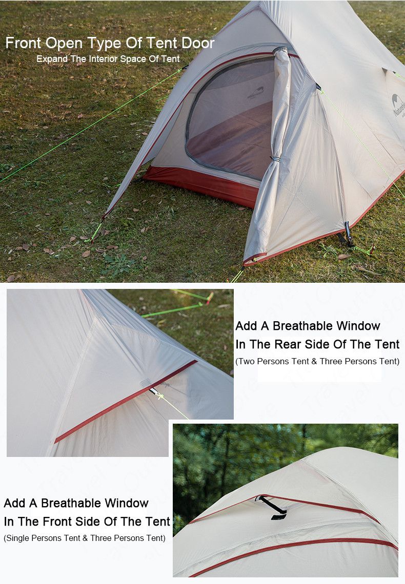 Tenda Cloud Up per 2 persone, ultraleggera, 20D, tenda da campeggio, impermeabile, per escursioni all'aperto, viaggi, escursioni in bicicletta, pesca_voghion.com